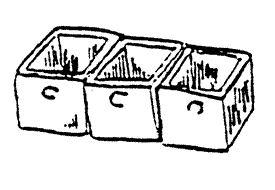 Empty Open Top Crates (3 side by side)