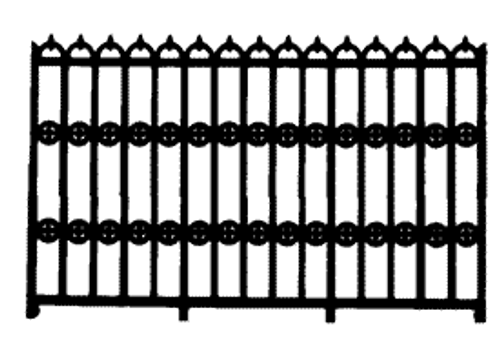 Wrought Iron Fence with Gate Kit #2
