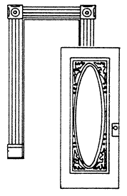 Exterior Ornate Elipse Panel Door with  Door Frame Kit