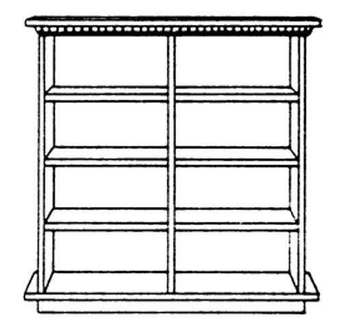 Wooden Library Bookshelves Kit