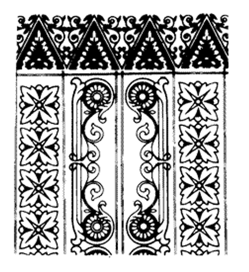 Embossed Ceiling 'Tin', Gray on Yellow