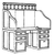 Ornate Paneled Sales Counter Kit with Accessories