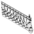 Straight Wooden Staircase with Railings Kit
