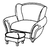 Provincial Chair & Ottoman Set