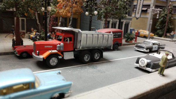 1955 Autocar Constructor Truck with Curved Sided Dump Body Kit