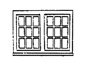 9 Pane Steel Frame Double Window