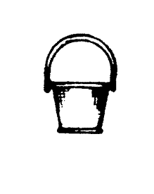 Pail with Handle Up
