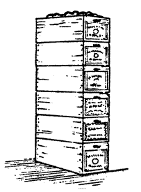 Open Top Filled Crates -  6 High