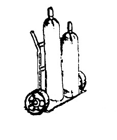 Welding Oxygen & Acetylene Gas Tanks on Dolly