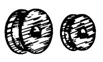 Wood Reels with Wound Cable