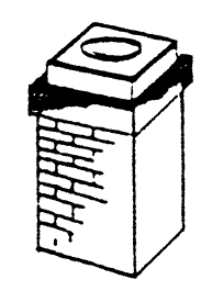 Tall Brick Chimney with Stone Cap