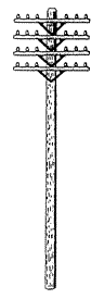4 Arm Utility Pole