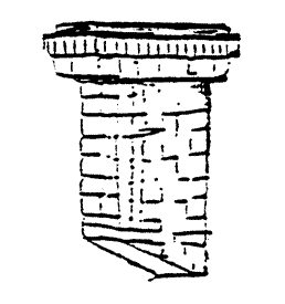 Pitched Roof Brick Chimney with Taper