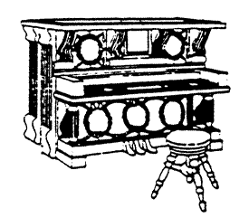 Ornate Carved Upright Victorian Style Piano & Stool Kit