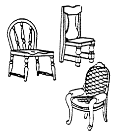 Chair Kit Assortment of Kitchen Chair, Queen Anne Chair, Dining Room Chair (1 ea.)