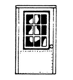 Steel Door with 9 Pane Window