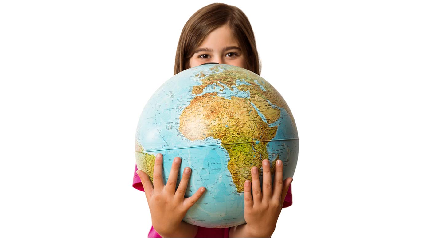 Girl Holding World