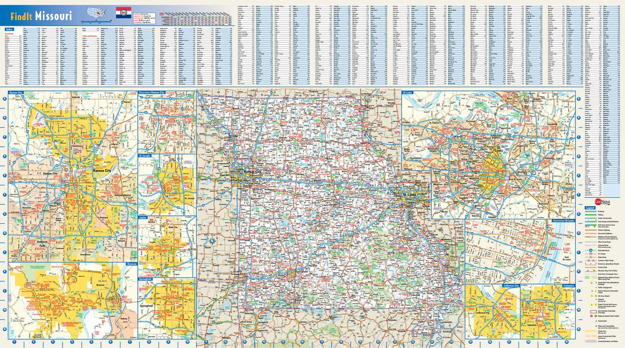 Missouri Wall Map - Political | World Maps Online