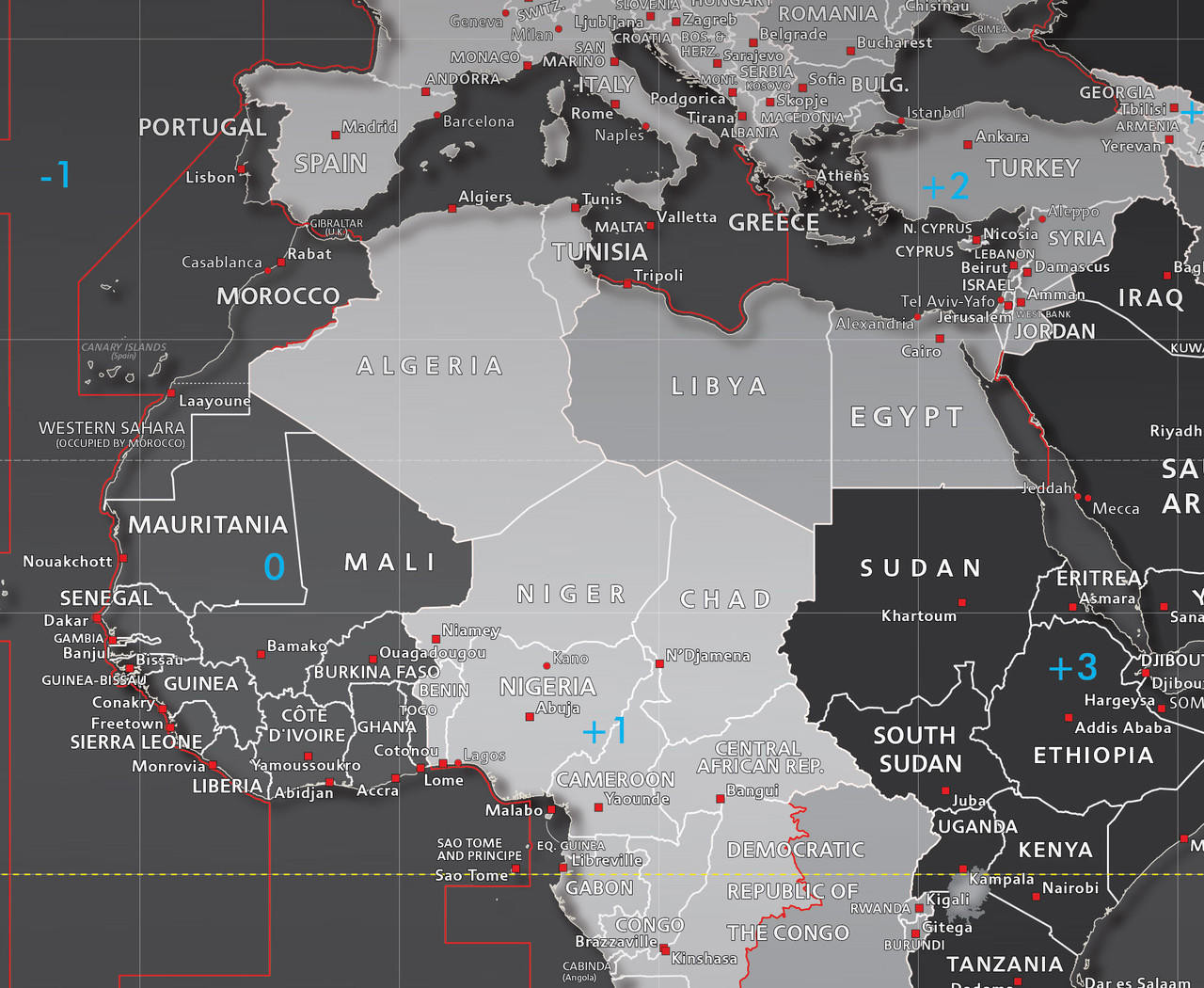 World Time Zones Wall Map Mural - Removable Wallpaper | World Maps Online