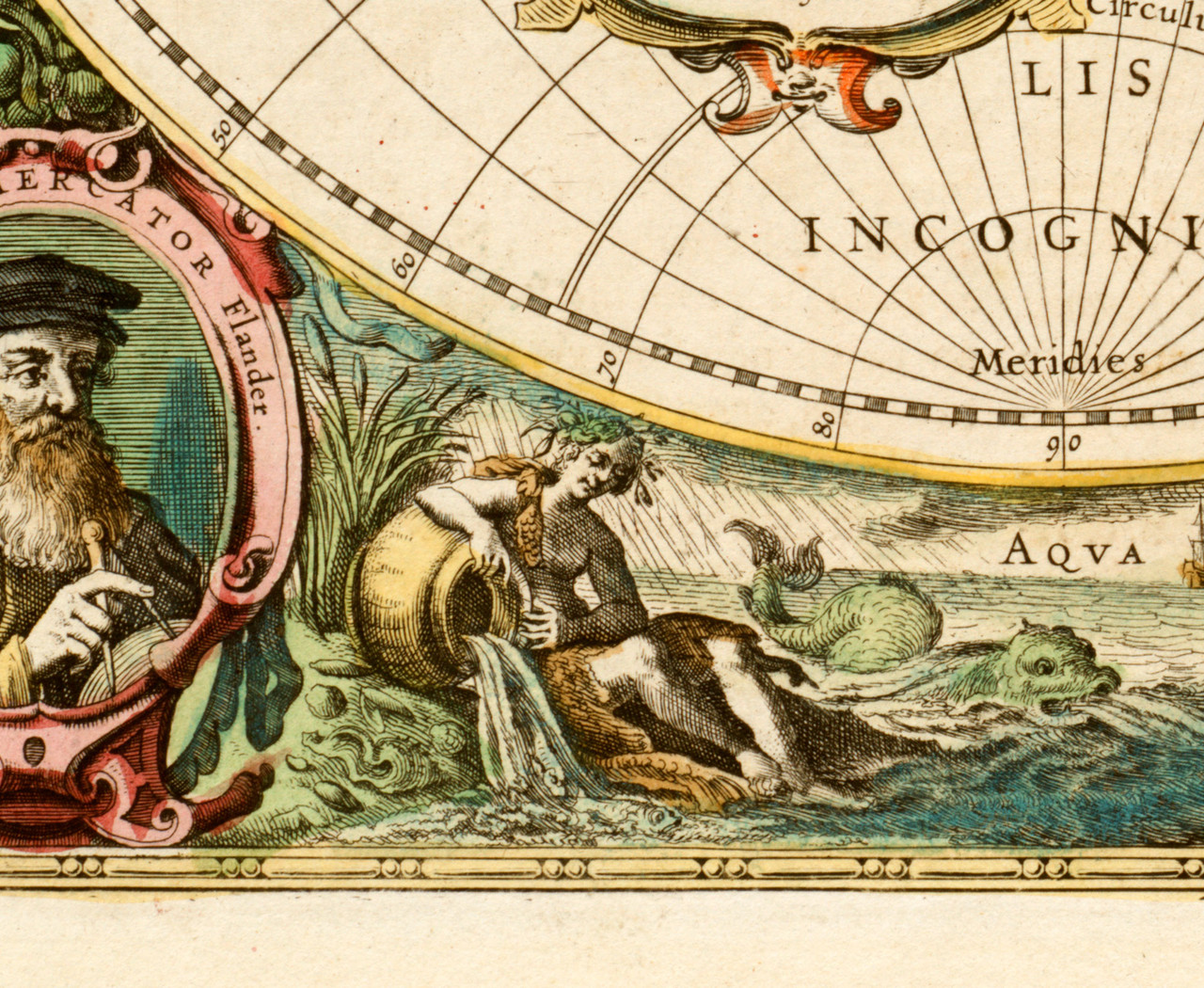 Old World Map - 1641 - Antique Fine Art Reproduction Print | World