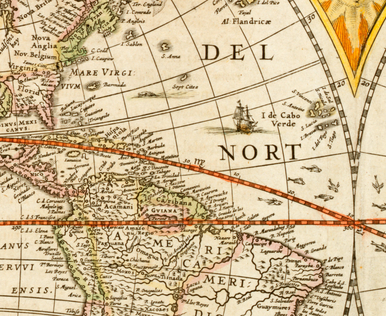 Old World Map - 1641 - Antique Fine Art Reproduction Print | World