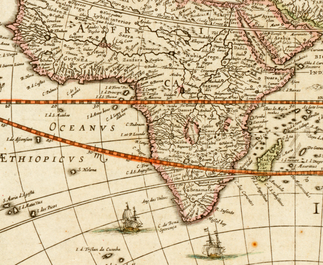 Old World Map - 1641 - Antique Fine Art Reproduction Print | World