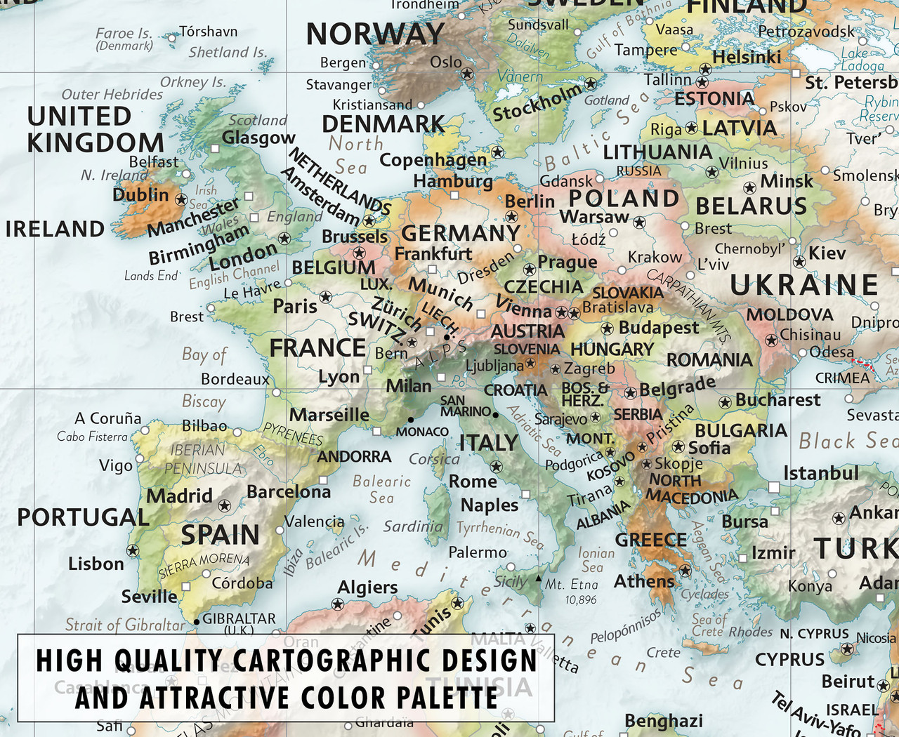 Gall-Peters Projection World Wall Map | World Maps Online