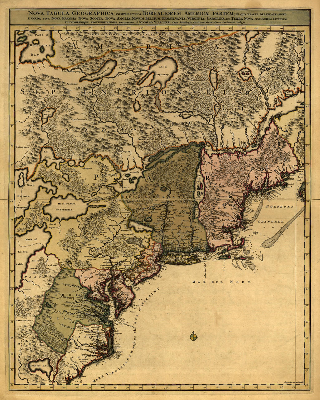 North America Vintage Map Print (1717)| World Maps Online