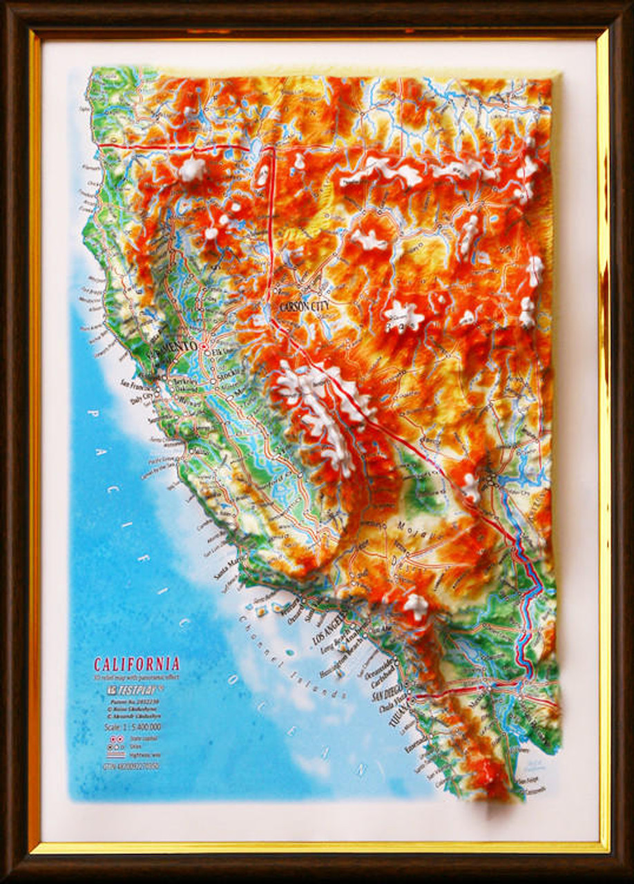 california relief map making from a project