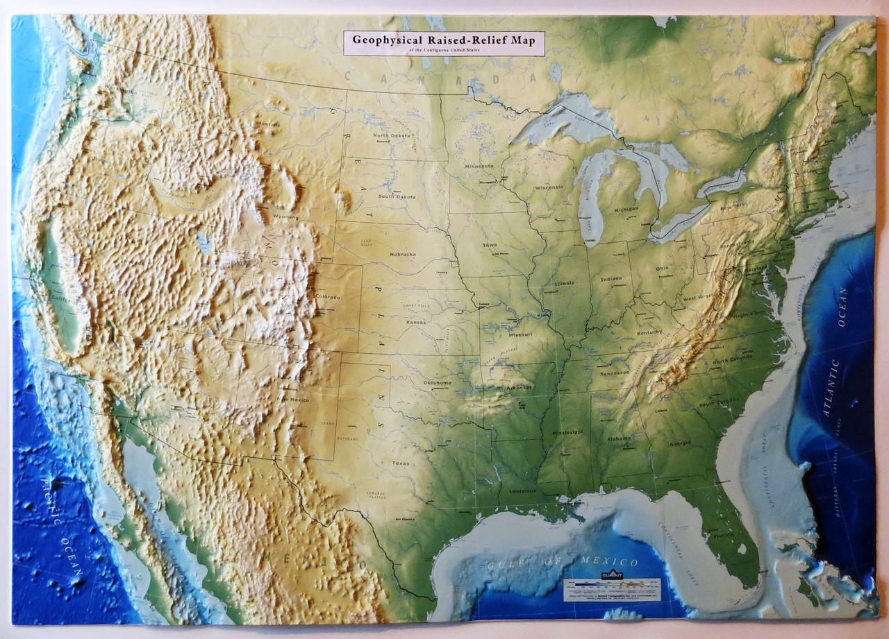 United States Geophysical Raised Relief Map World Maps Online