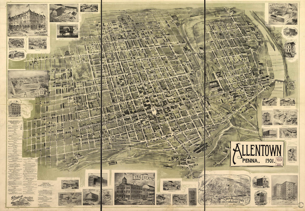 Historic Map Allentown, PA 1901 World Maps Online