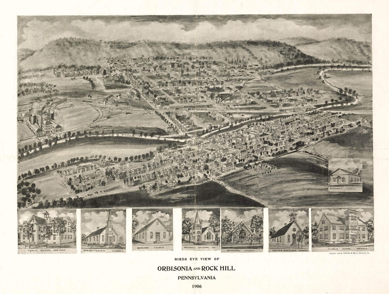 Historic Map Orbisonia & Rock Hill, PA 1906 World Maps Online