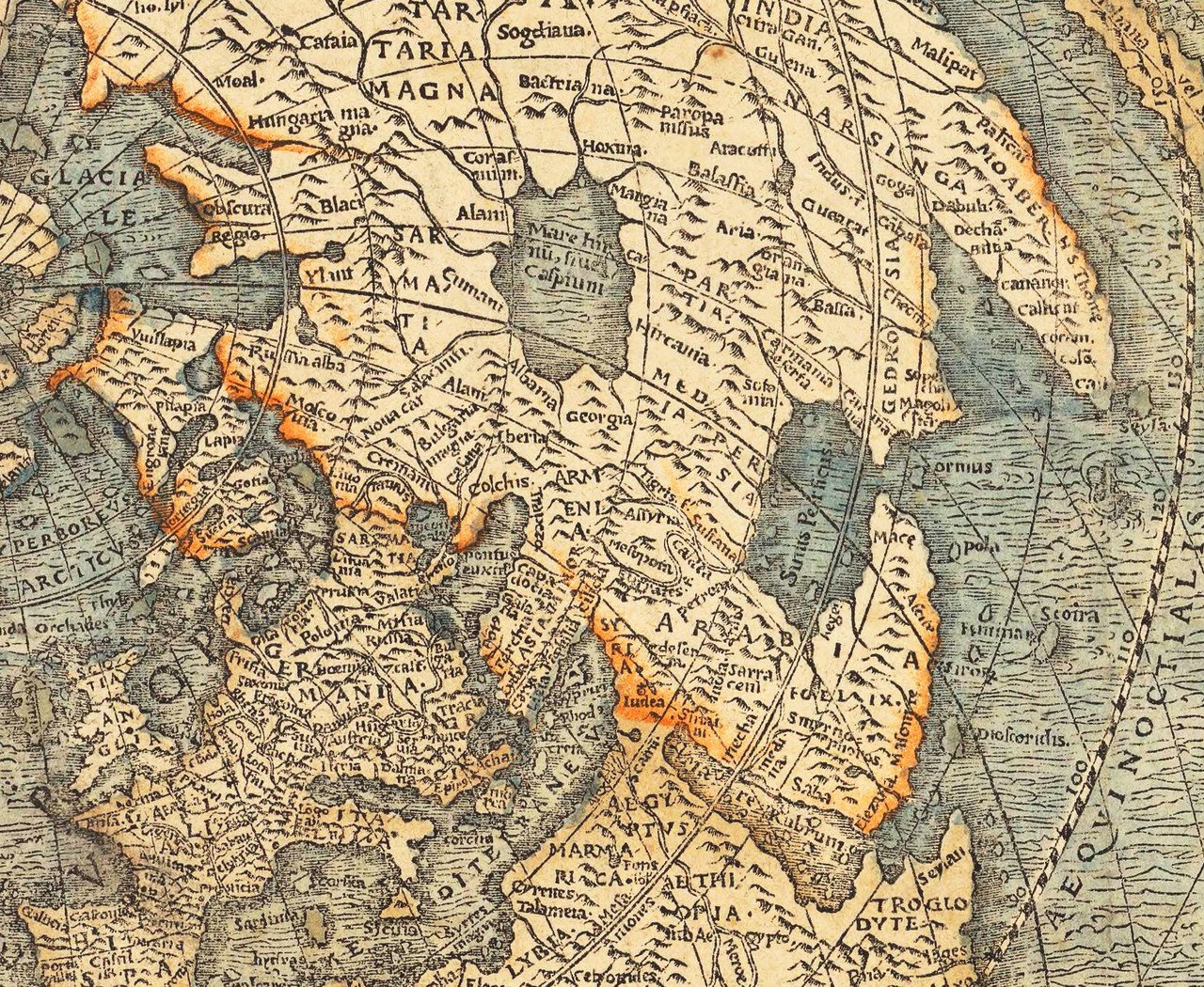 Historical Map of the World - 1534 - Heart Shaped Map | World Maps Online