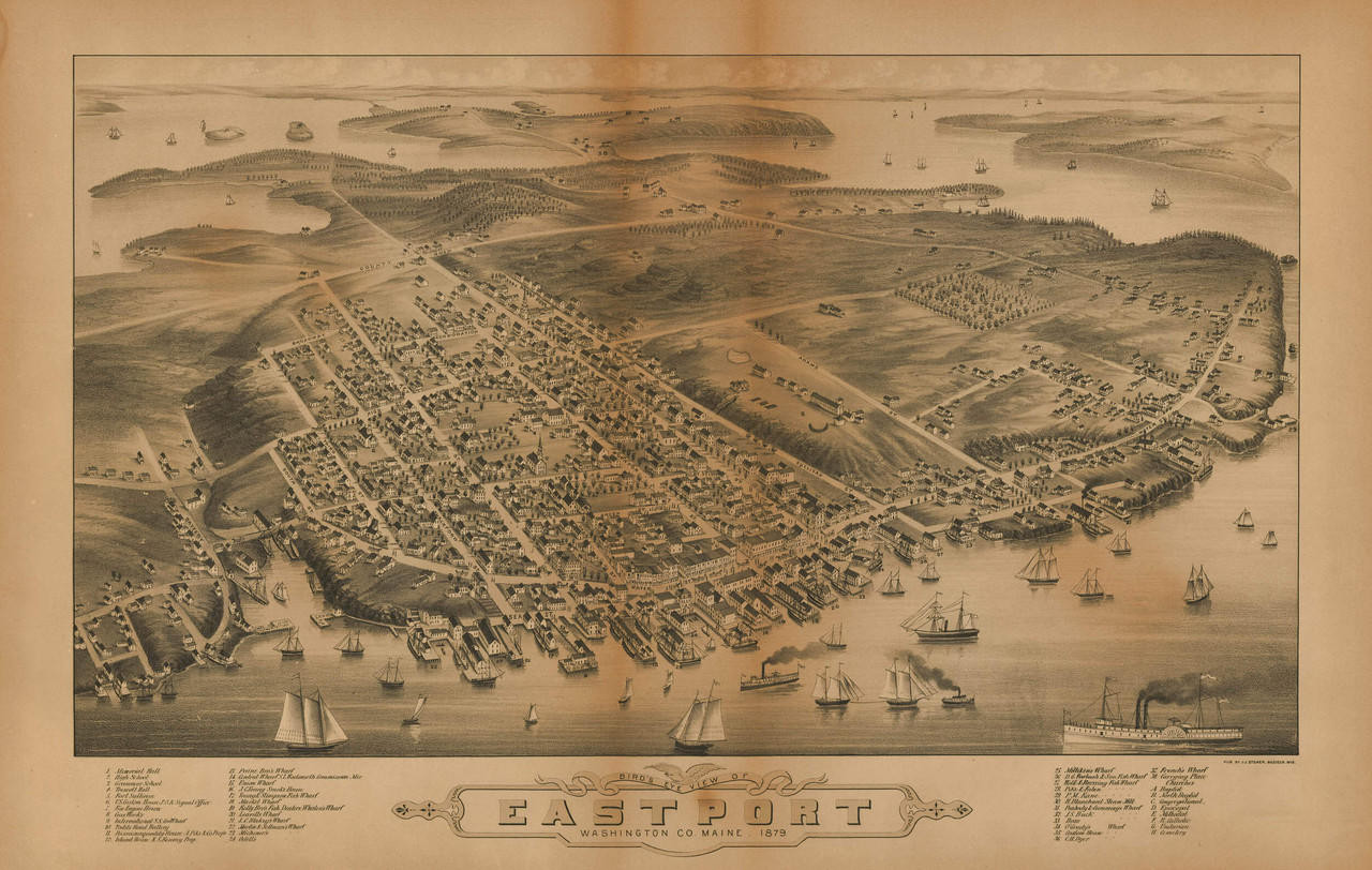 Historic Map Eastport, ME 1879 World Maps Online