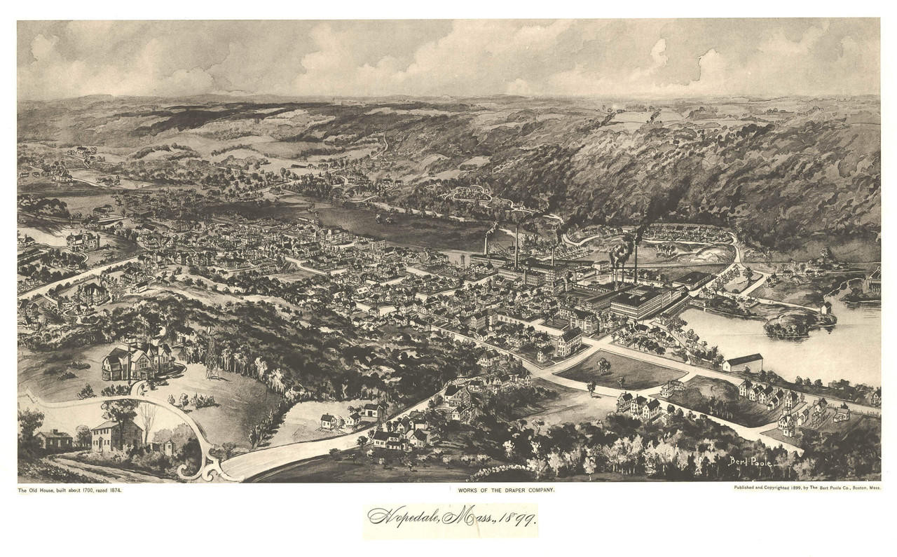 Historic Map Hopedale, MA 1899 World Maps Online