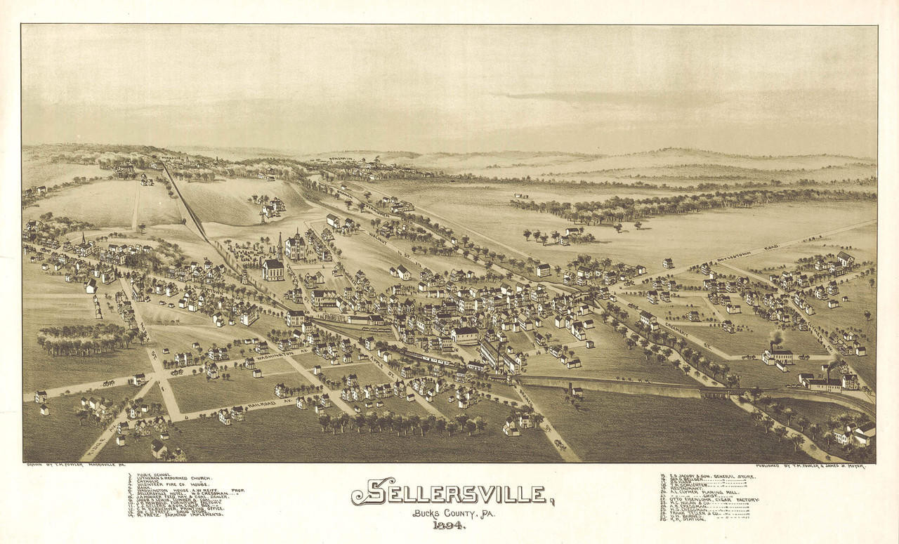 Historic Map PA 1894 World Maps Online 1W PA SE 1894 10543 