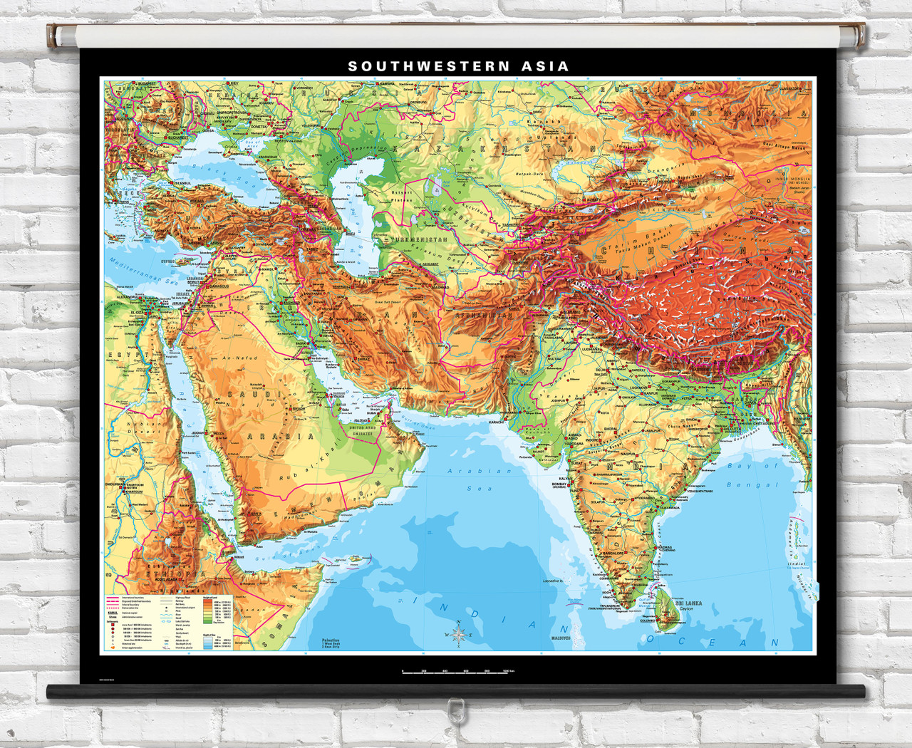 asia physical map deserts