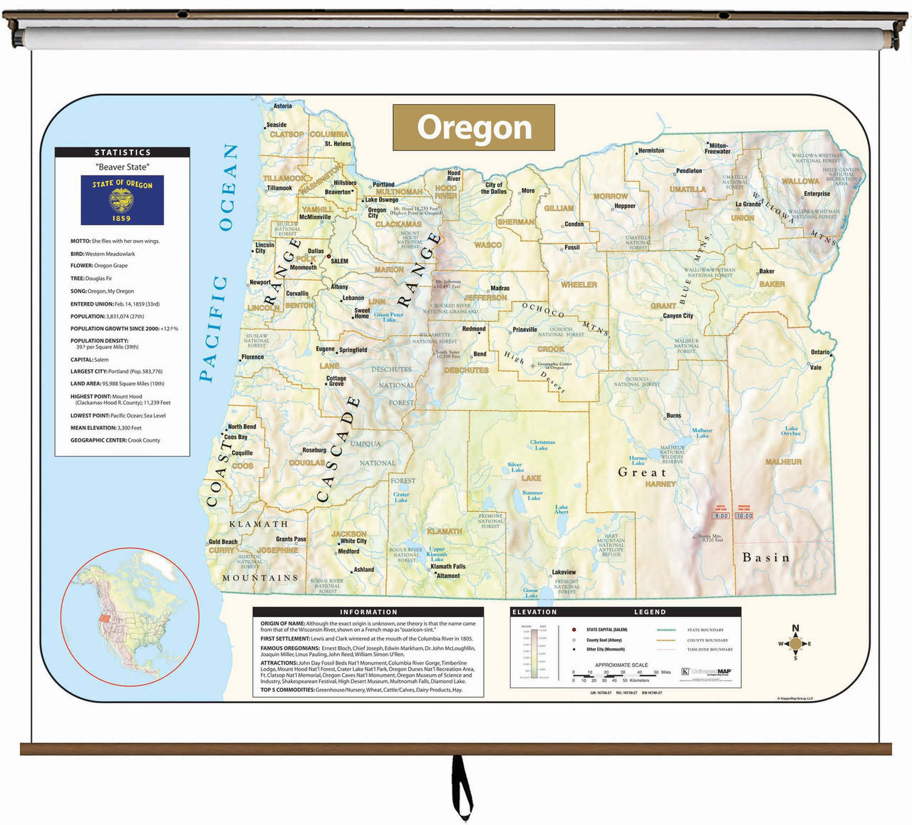 Large Map Of Oregon