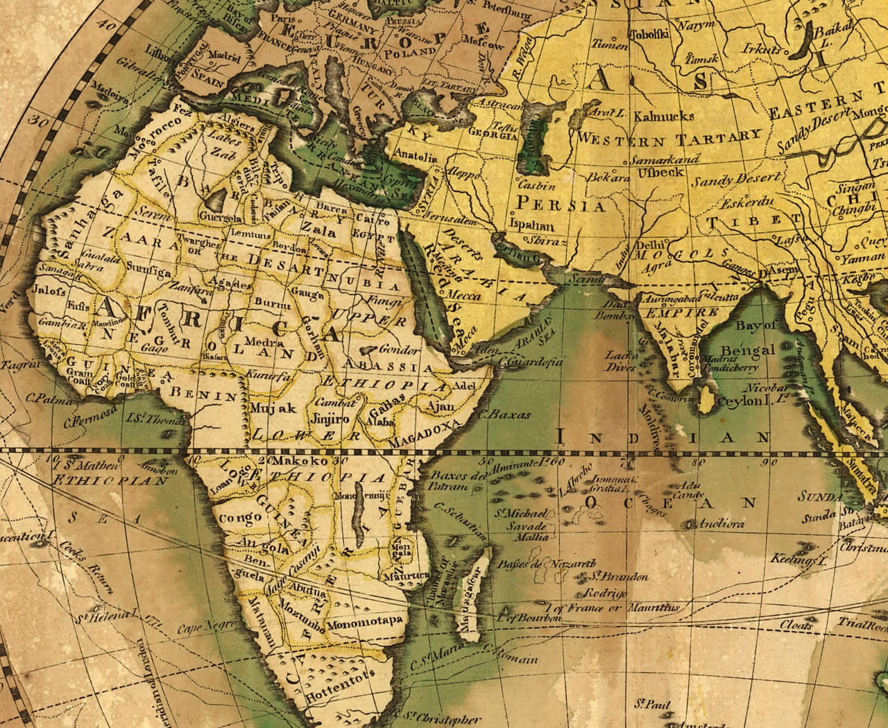 Historic Map World 1795 Mathew Carey World Maps Online