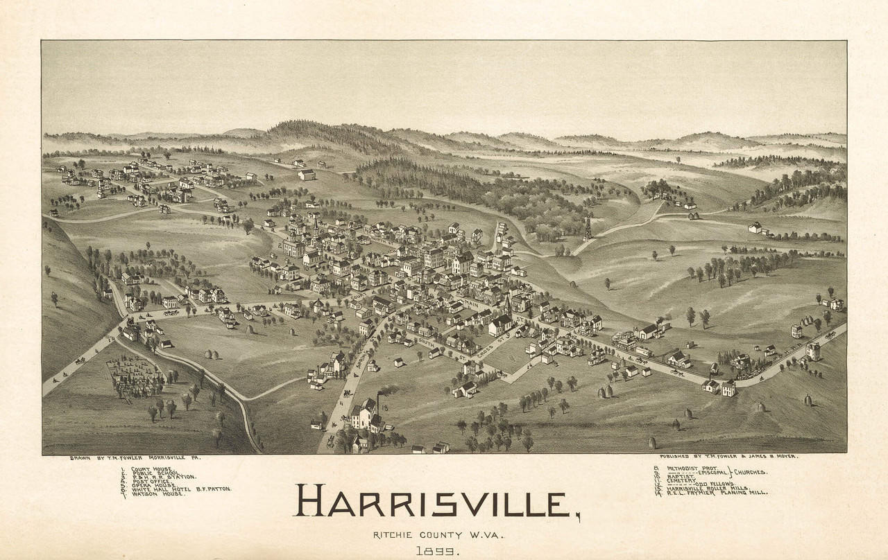 Historic Map Pennsboro, WV 1899 World Maps Online