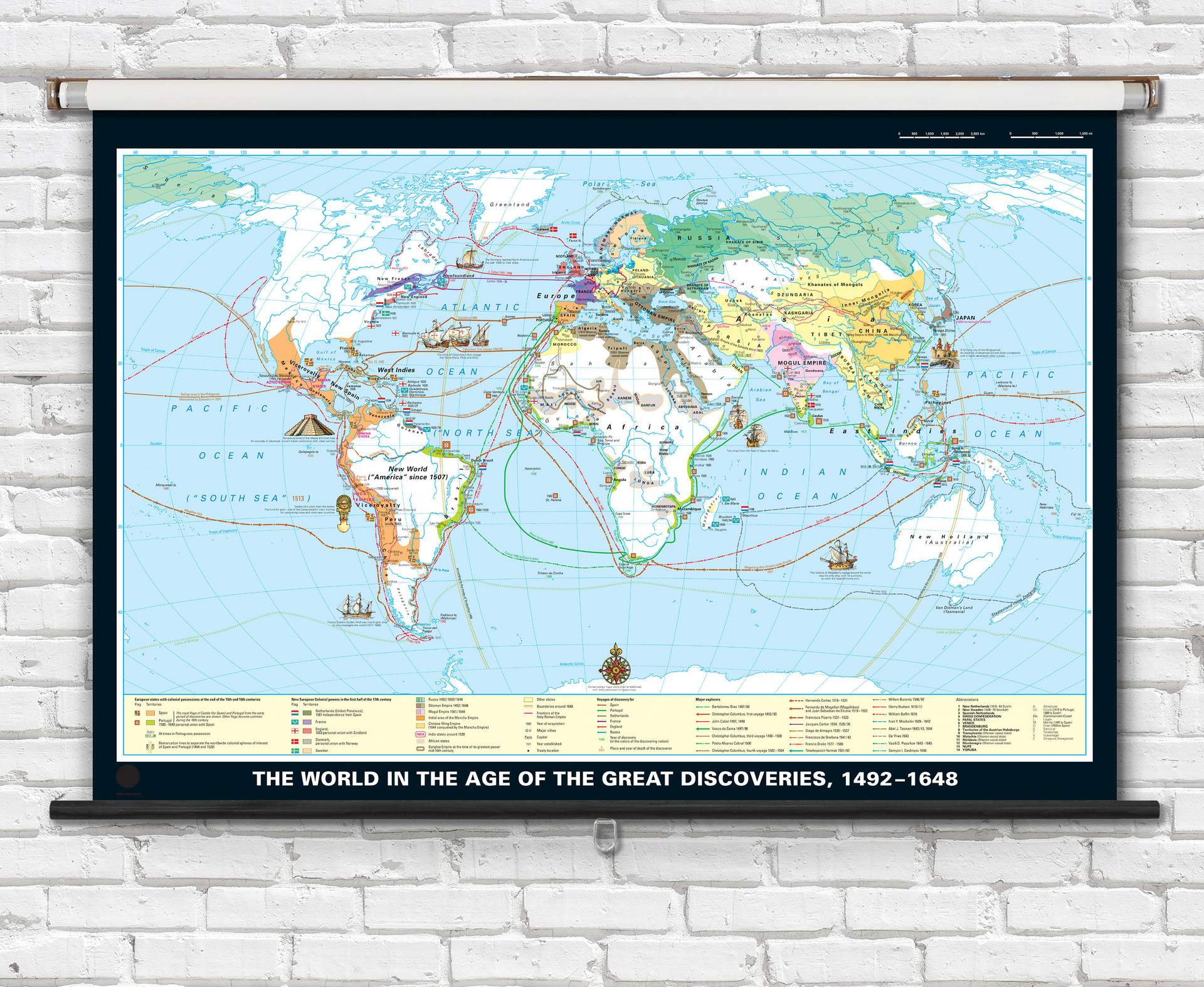 World In The Age Of New Imperialism 1870 1914 History Classroom Map Kp 33005 Klett World In The Age Of Great Discoveries 1492 1648 Classroom Spring Roller Map 