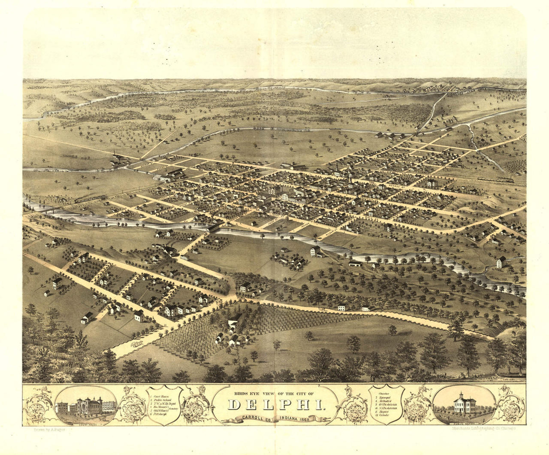 Historic Map Elyria OH 1868 World Maps Online   1W IN DE 1868  82350  37870.1689186565 