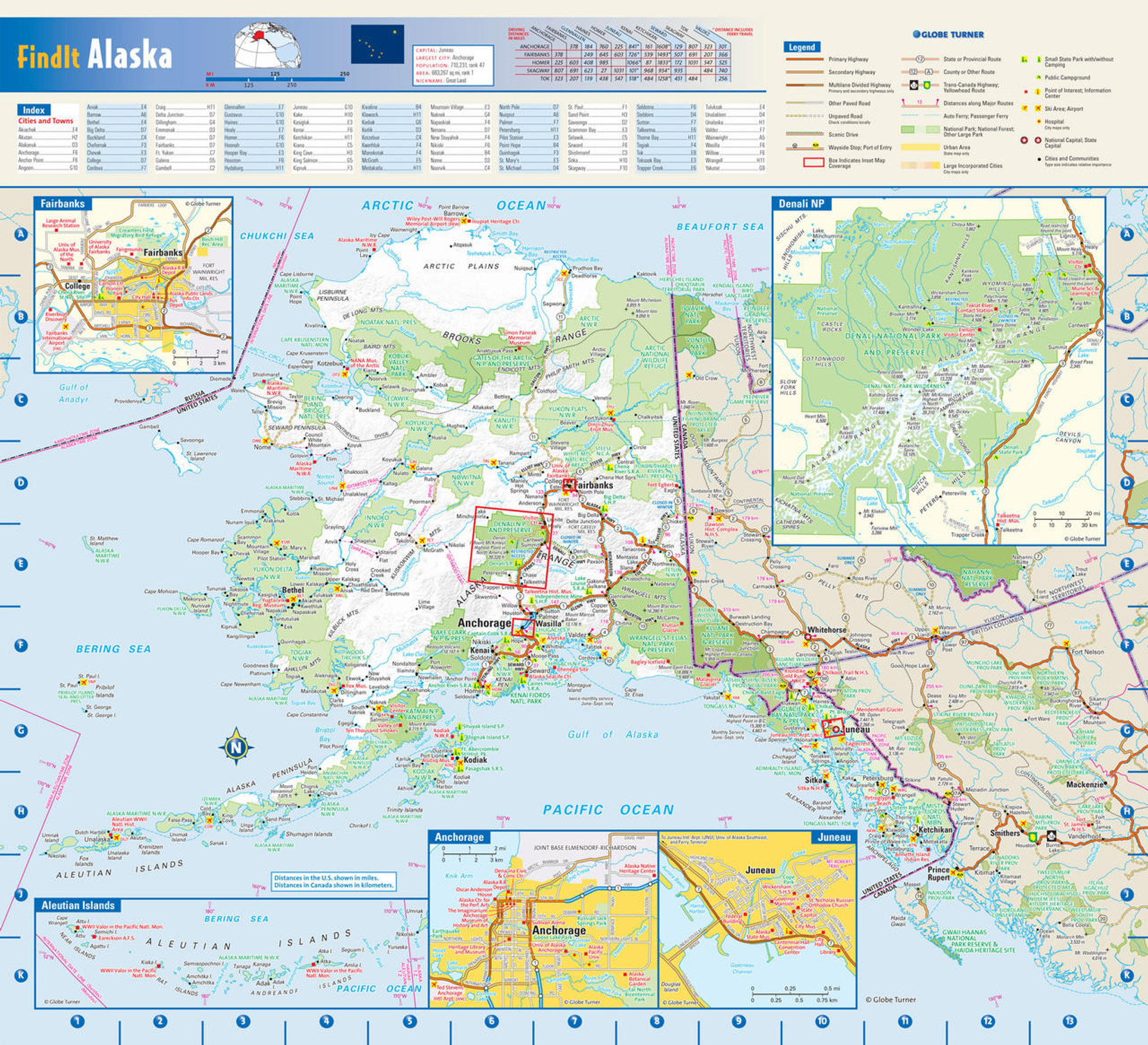 Alaska Reference Wall Map, image 1, World Maps Online