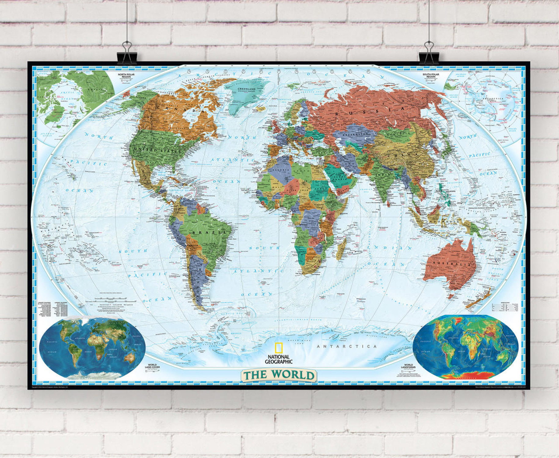 National Geographic World Decorator Wall Map, image 1, World Maps Online