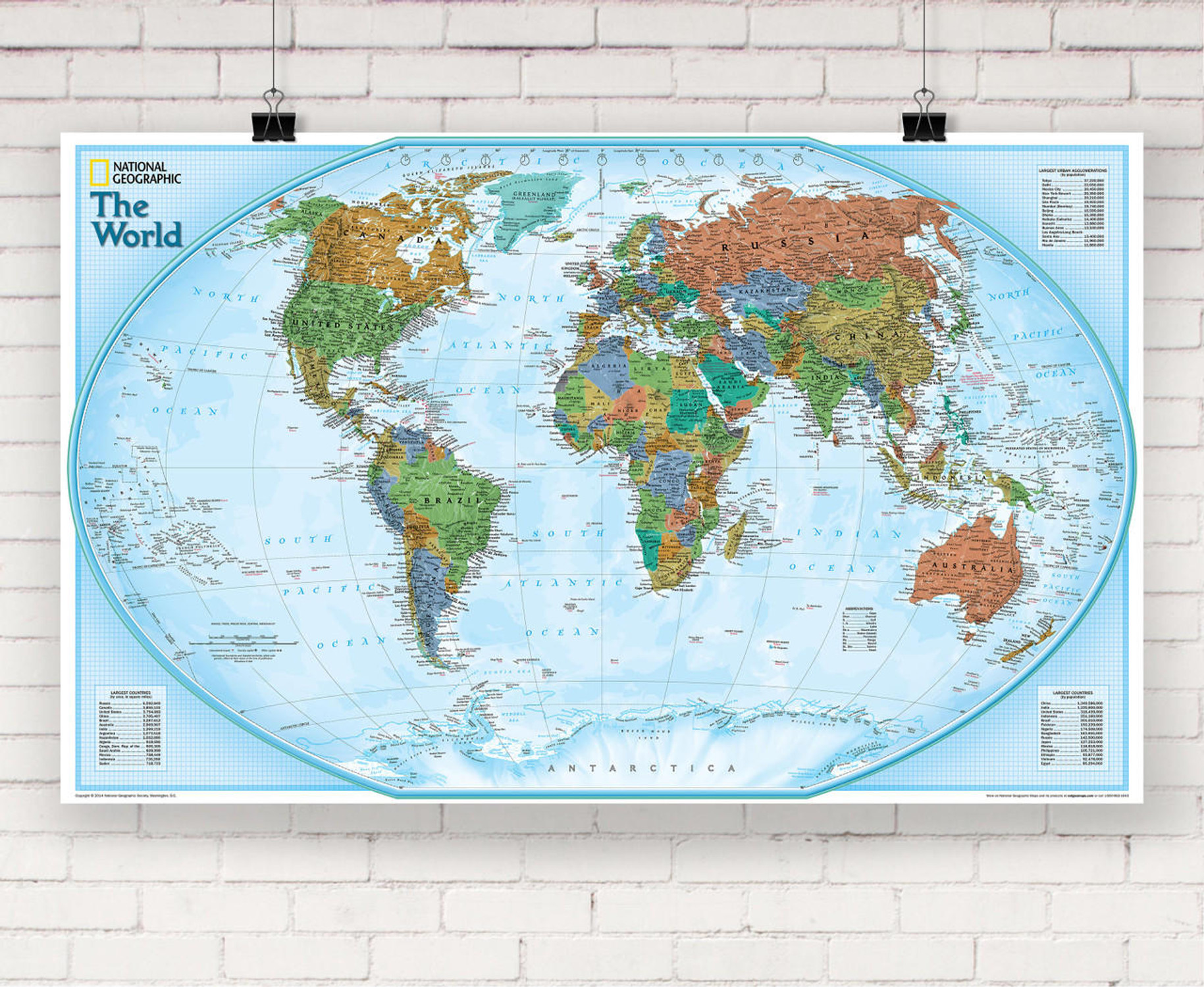 National Geographic World Explorer Wall Map, image 1, World Maps Online