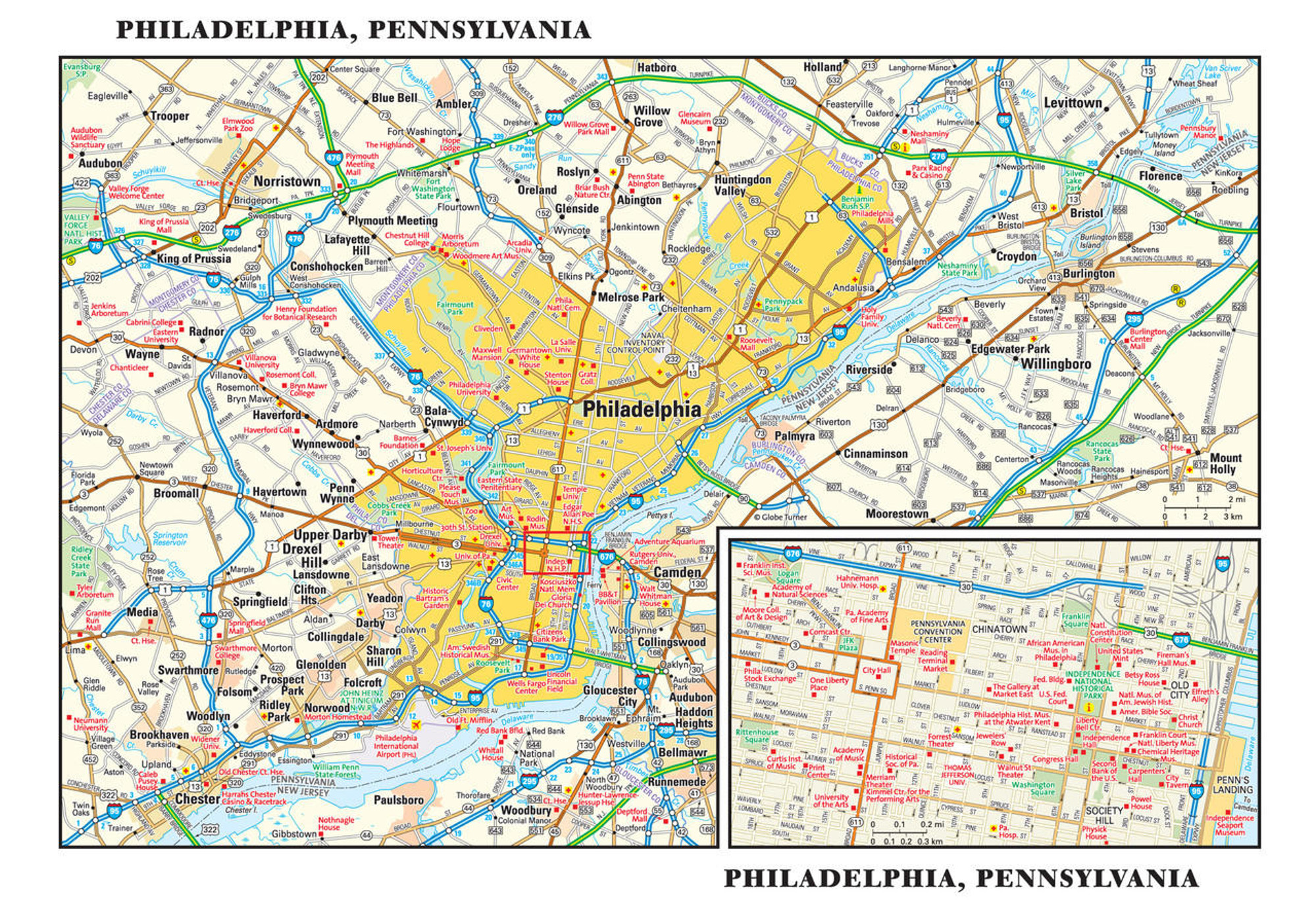 Philadelphia Reference Map from GeoNova, image 1, World Maps Online