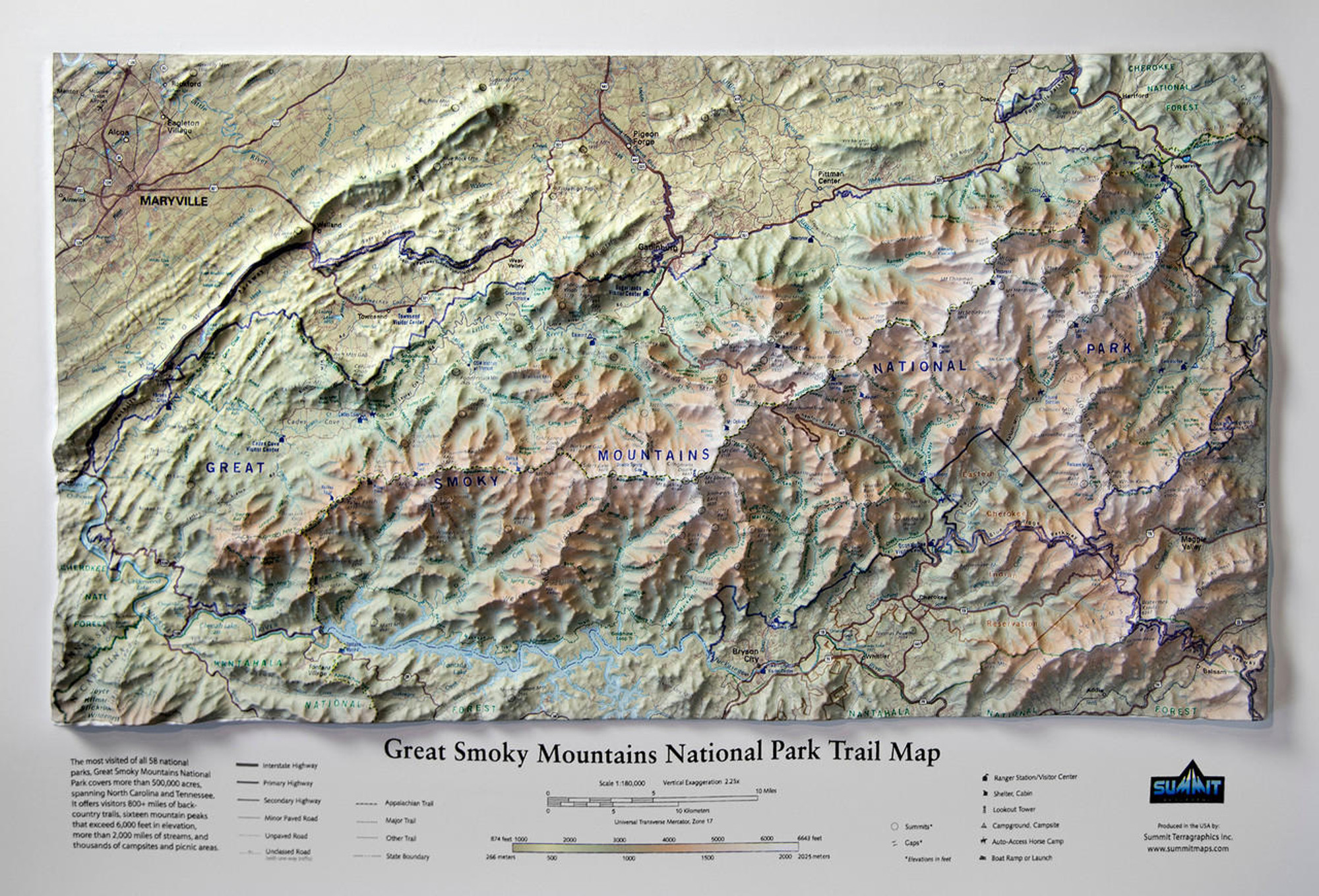 Great Smoky Mountains Raised Relief Map, image 1, World Maps Online Great Smoky Mountains Raised Relief Map, image 1, World Maps Online