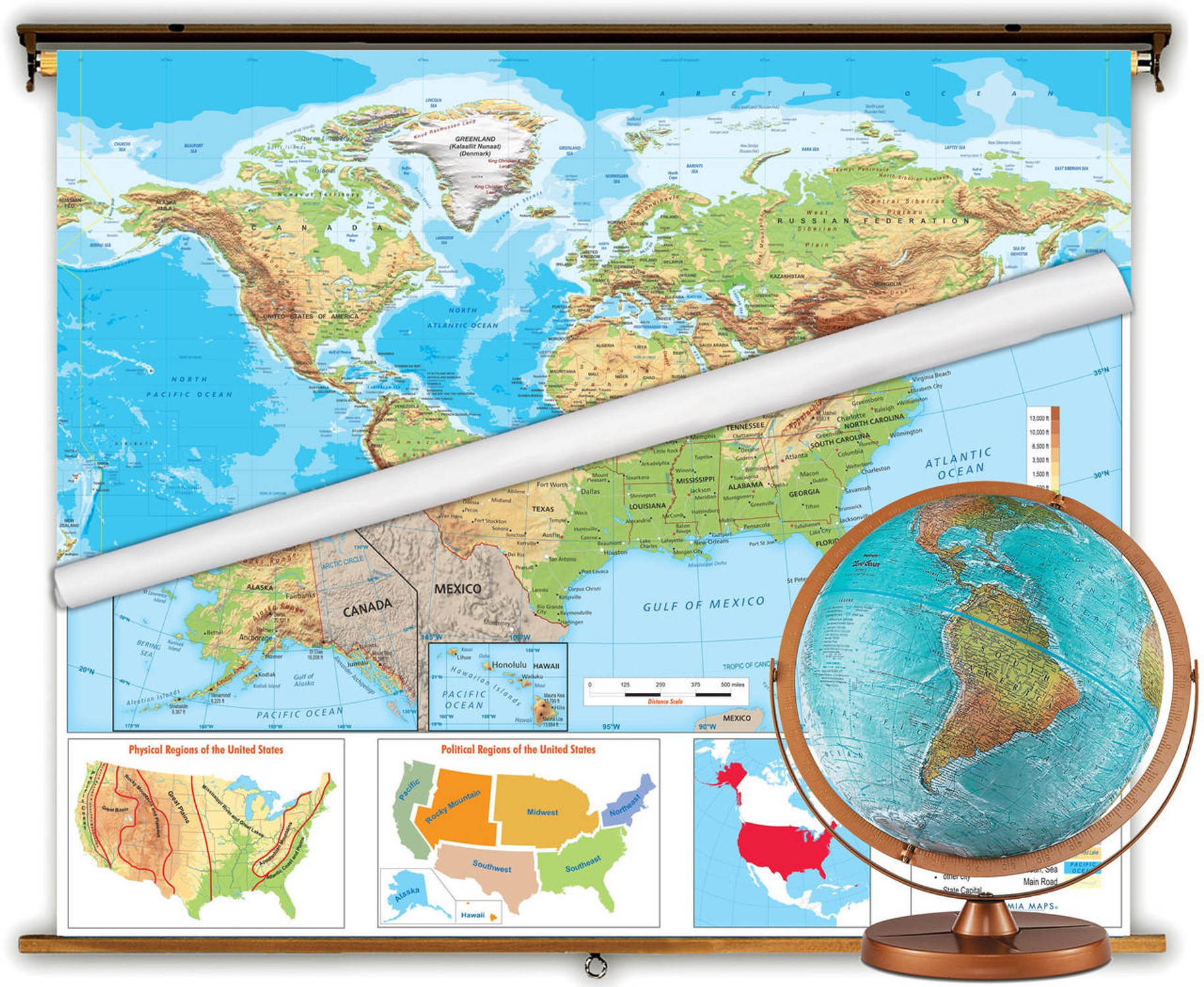 Intermediate Physical Classroom Package from Academia Maps, image 1, World Maps Online