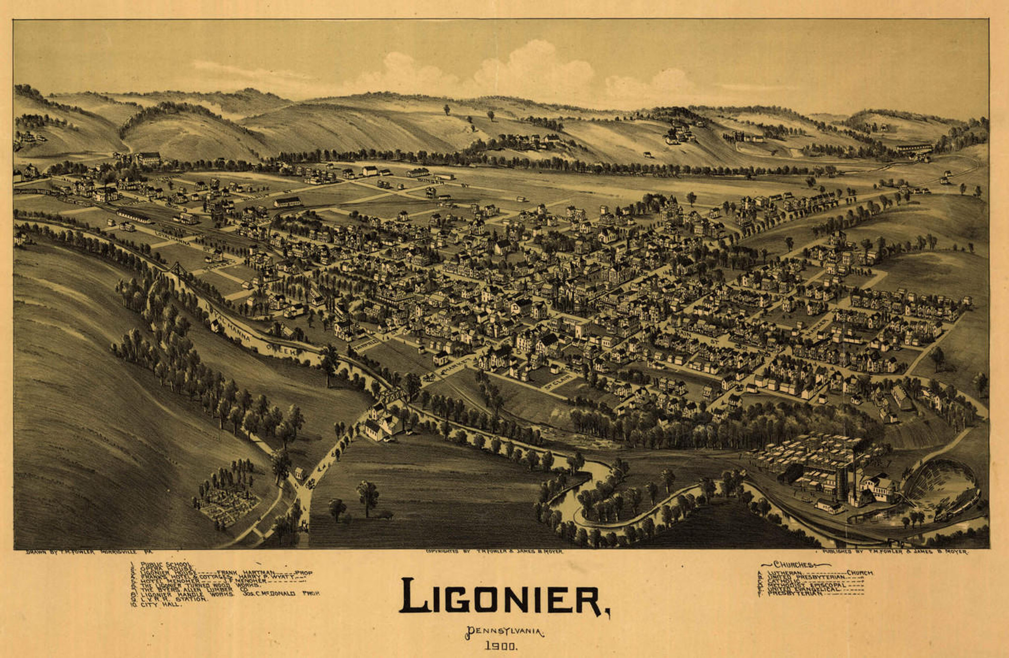 Historic Map - Ligonier, PA - 1900, image 1, World Maps Online