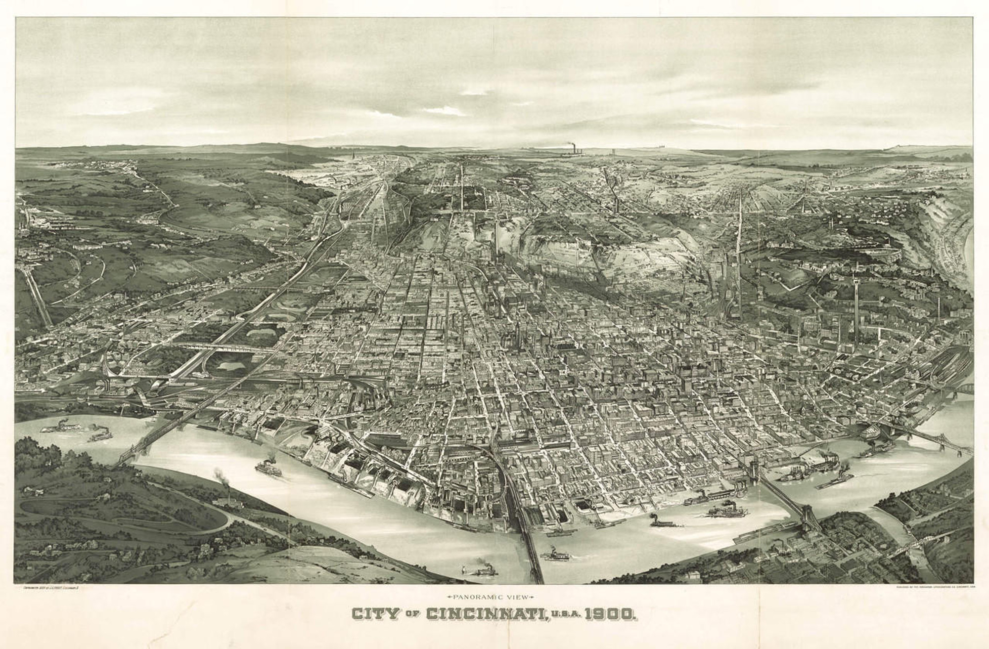 Historic Map - Cincinnati, OH - 1900, image 1, World Maps Online